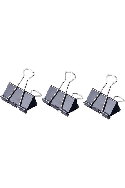 Deli Paper Binder Clips 51 mm Size, Black