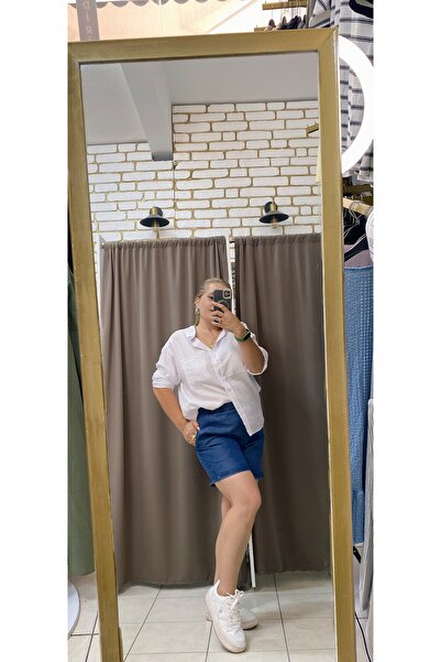 TUBA TOPTAŞ İNCE KISA KOT ŞORT