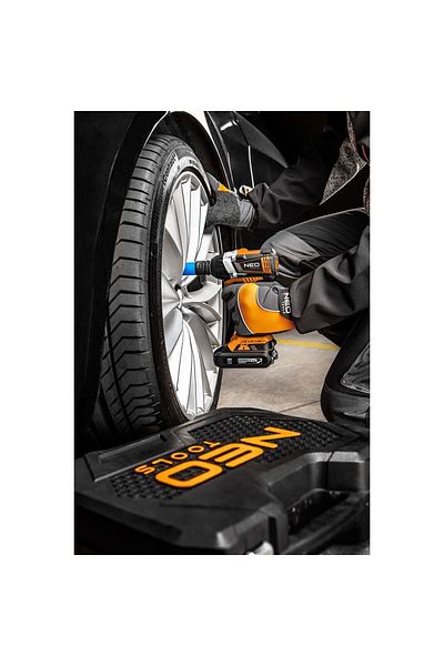 NEO Impact Driver, With 2 Batteries 2 Ah, Charger 18 V Li-ion, Accessories, 200 Nm, 1/