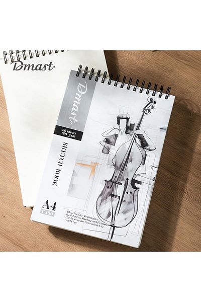 Deli EC360 Dmast A4 160 GSM Sketch Book, 60 Sheets
