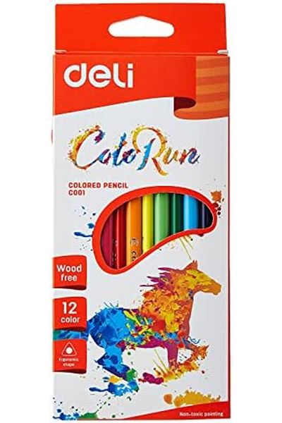 Deli Ec00100 Colored Pencil Clean And Flat Edge After Cutting For Safe Use