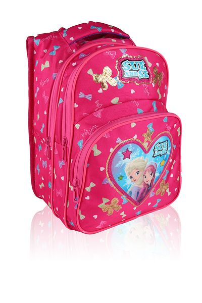 LUGMO Set de 3 genți pentru școală primară Geanta pentru fete căptușită Love Sue Pink