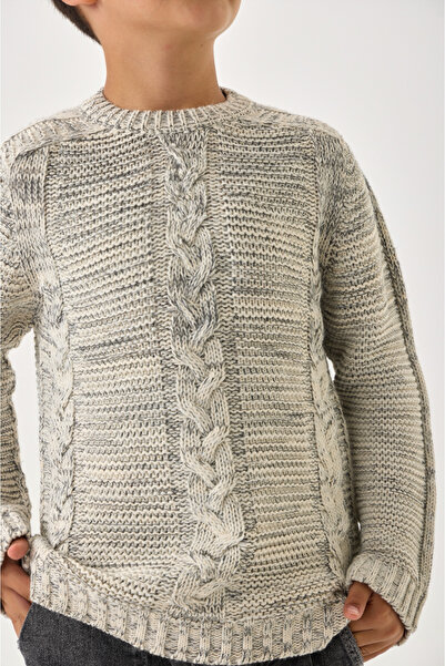 Nisrakids Boy's Knitwear Sweater – Crew Neck and Long Sleeve Casual Model