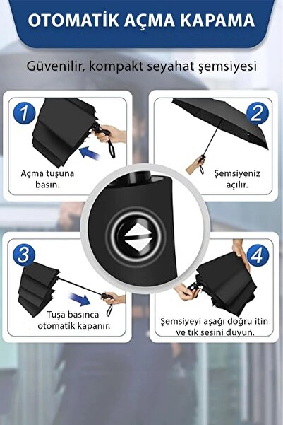 ss glasses FULL OTOMATİK SİYAH ŞEMSİYE