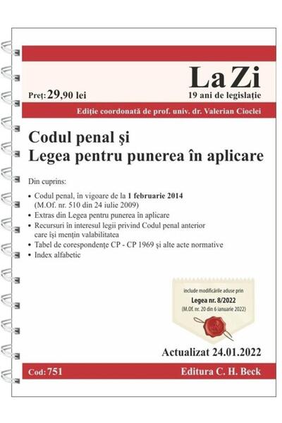 Editura CH Beck Codul penal si Legea pentru punerea in aplicare. C