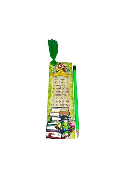 OEM Set semn de carte cu mesaj si creion personalizat nr 10