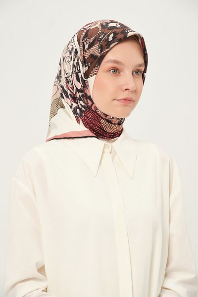 Madame Polo Printed Rayon Scarf Multicolor Wrinkle-Free Patterned