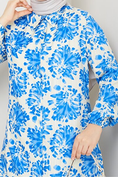 Bestenur Telya Woven Viscose Double Set 1578 - Μπλε