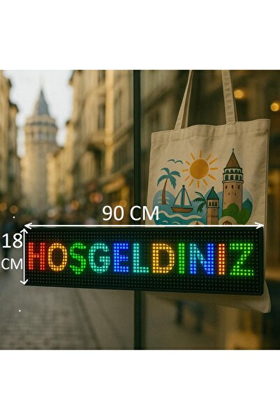 aotechnology Led Ekran Panel Matrix Cama Yapışan Tabela Telefonla Kontrol Edi...