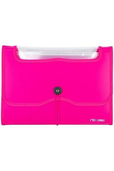 Deli A4 13 Pocket Expanding File Folder with Elastic Closure and View Window, Assorted