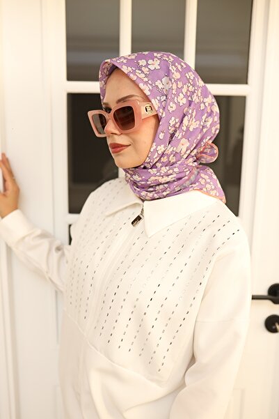 Silk Home وشاح من القطن الناعم ذو زهور كبيرة -73065-24