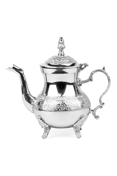Cuisine Art By Styli إبريق شاي مغربي من النحاس - زوين، 500 مل، فضي