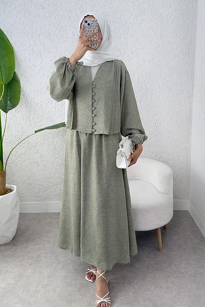 Salih Çelebi Συνδυασμός με λεπτομέρεια Nervür 2291 - MOLD GREEN