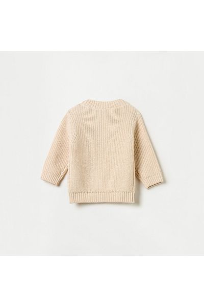 Juniors Floral Embroidered Sweater with Long Sleeves