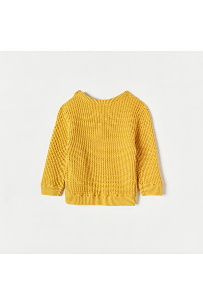 Juniors Textured Sweater with Long Sleeves