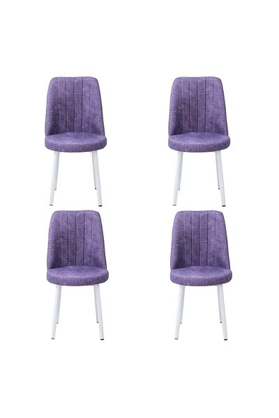 ARTA DOOR Set 4 Scaune Cronos Picior Alb