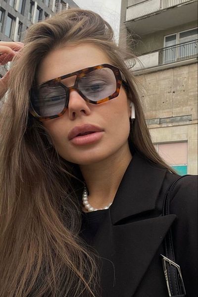 MACERATİ Wuhle Leopard Blue Unisex Sunglasses