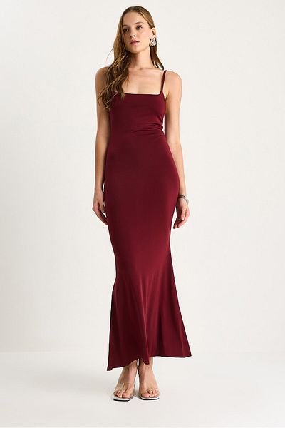 Bianco Lucci Γυναικείο φόρεμα Midi Length Thin Strap Lycra 283 60251428