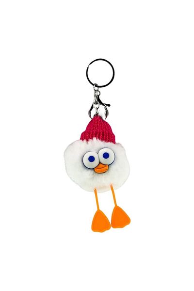 OEM Fabric Owl Keychain, 6x12 cm, White
