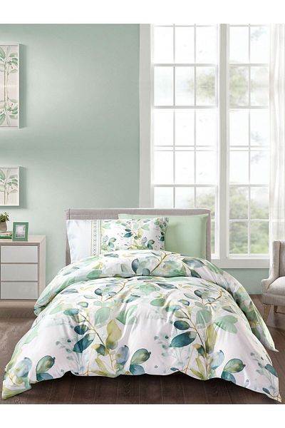 Donetella 4-piece Duvet Cover Set, Queen Size 200 X 230cm, Microfiber, (WITHOUT FILLER)