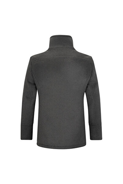 Hatemoğlu Khaki - Gray Slim Fit Double Breasted Woolen Cashmere Coat