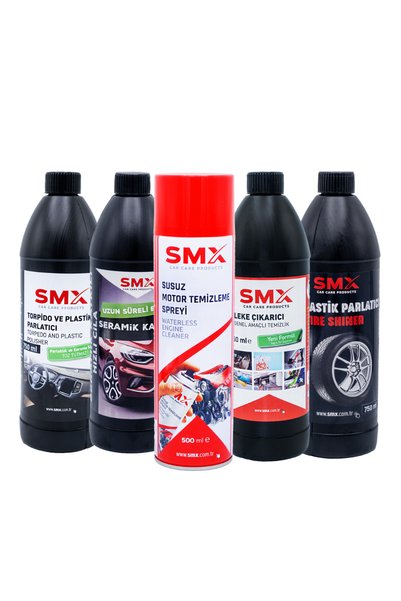 SMX Susuz Motor Temizleme+ Seramik Katkılı Hızlı Cila+ Leke Çıkarıcı+ Torpido...