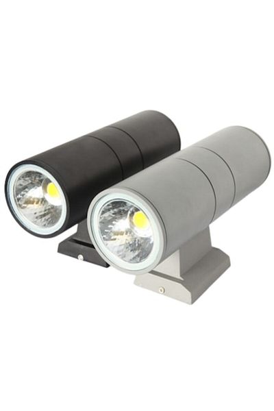 LUXXO LED Wall Light for Interior/Exterior, Dust/Moisture Resistant, IP65, Invicta Grey
