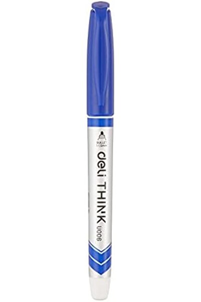 Deli Dry Erase Marker Bullet Pen Whiteboard Marker, Blue Color 12 pcs
