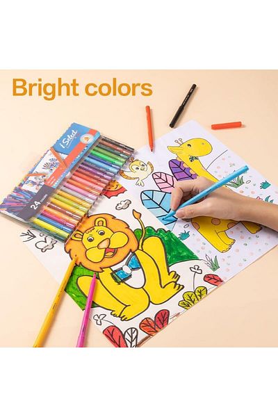 Deli مجموعة أقلام اللباد EC169-24 - 24 لونًا