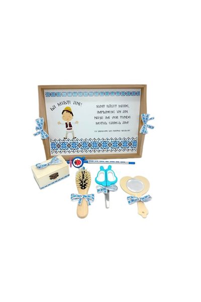 OEM Set tavă pentru ceremonia de tuns, 6 piese, personalizată cu motive tradiționale