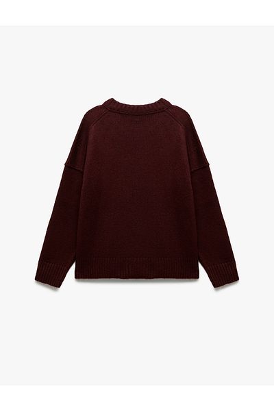 Koton Tricotaj cu mânecă lungă, cu decolteu, pulover oversize