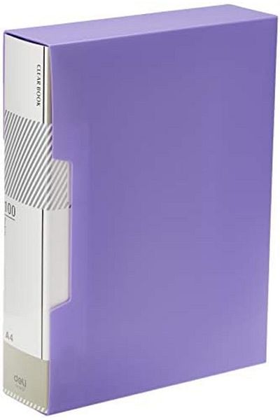 Deli E5037 Display Book Anti-static pocket for easy paper insertion E5037- Assorted