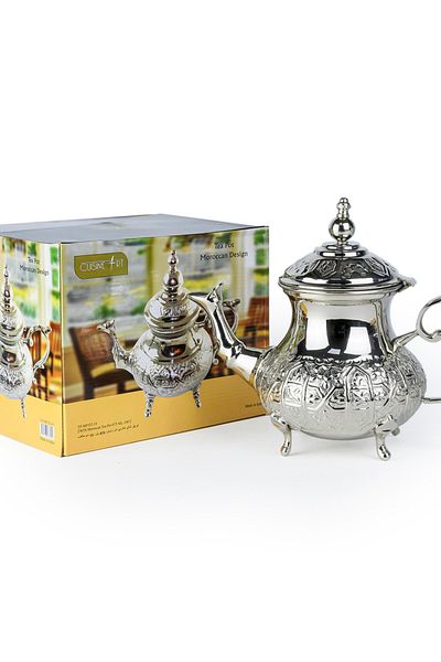 Cuisine Art By Styli Moroccan Brass Teapot - Zwin, 350ml, Silver
