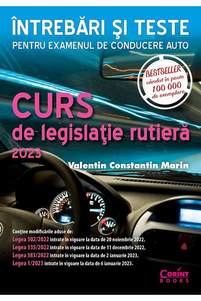 Editura Corint Curs de legislatie rutiera 2023. Intrebari si test