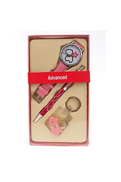 OEM Set format din breloc din plastic, ceas si pix pentru dama, M4, 11X20 cm