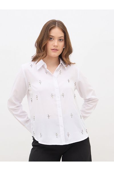 Styli Embellished Long Sleeves Regular Fit Shirt