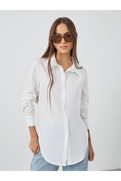 Styli Solid Long Sleeve Oversized Shirt