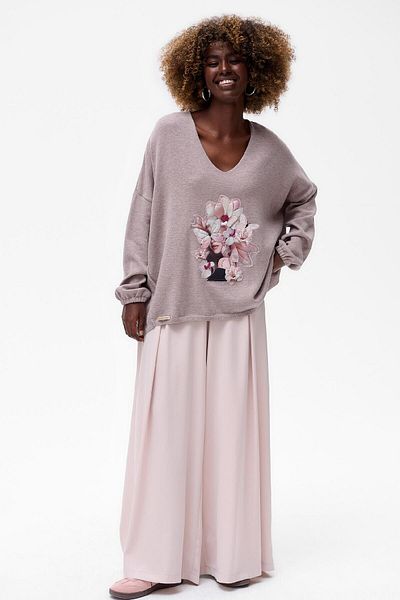 Blue Shadow Women's Poem Stone Sweater