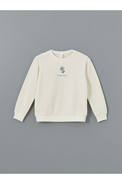 LC Waikiki Crew Neck Floral Baby Girl Sweatshirt and Leggings 2-Piece Set