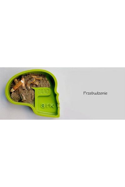 Gadget Master Skull-Shaped Green Ashtray