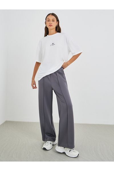 Styli Embroidered Round Neck Oversized T-Shirt