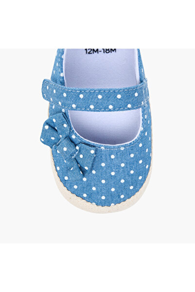 Juniors Polka Dot Booties with Bow Detail