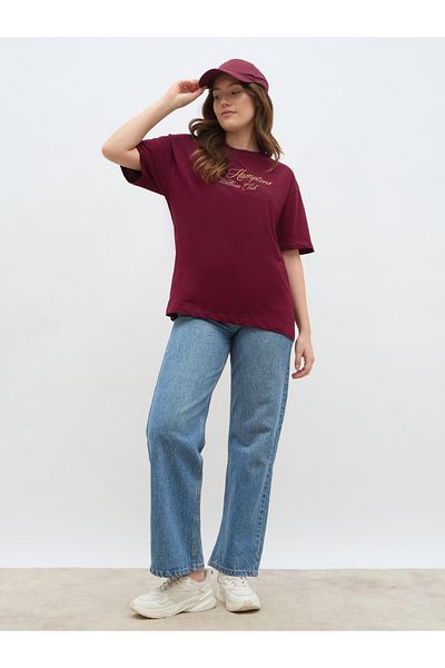 Styli Embroidered Slogan Oversized T-Shirt
