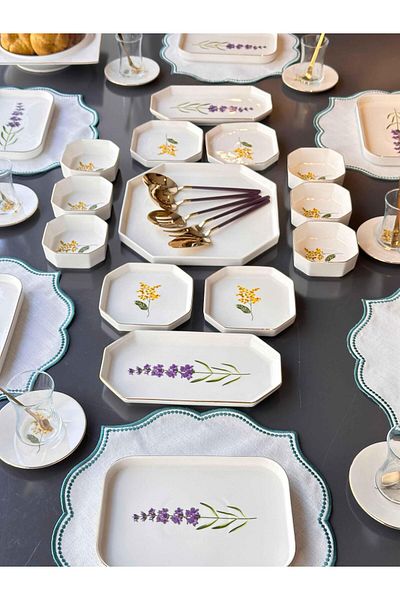 ROSSEV Breakfast Set Mimosa 49 Pieces for 6 People