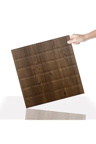 TİNK 3 Boyutlu Duvar Paneli Kabartmalı Metro Desen Pvc 41x41 cm/ 6 Adet /1 m² Antik