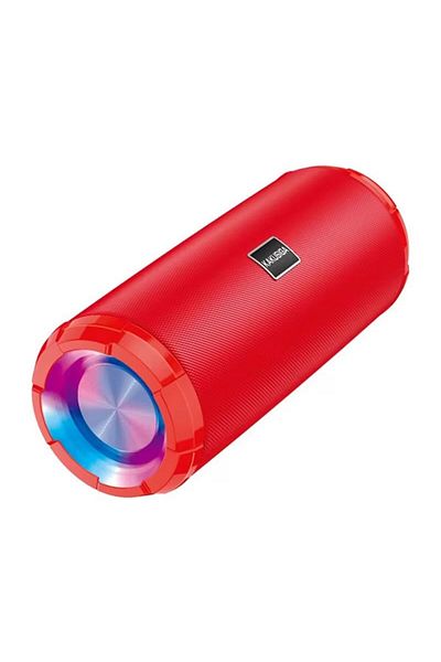 REDz Accessories Portable Speaker KSC-609, BT 5.0 + USB, Colorful LED, 4 Hours Battery Life, Red