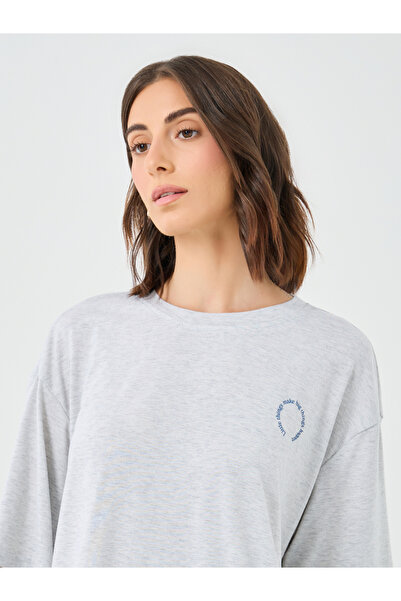 Styli Slogan Print Oversized T-Shirt and Joggers Co-Ords