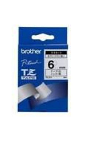 Brother P-Touch Tape Black on White 6, TZ-211