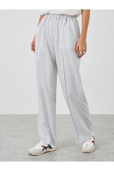Styli Solid Elasticated Waistband Joggers with Pintuck Detail
