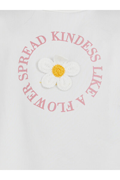 Styli Flower Patch T-Shirt and Striped Leggings Set